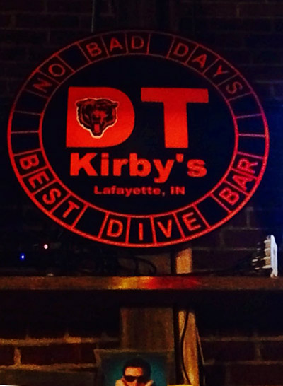 The sign at DT Kirby's