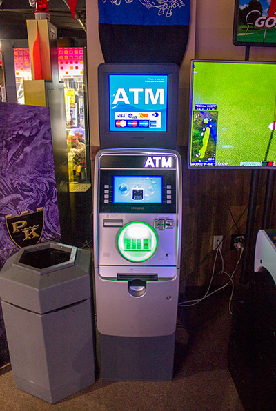 Cash is still king though, so if you need some there's an ATM too