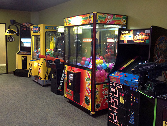 Some of the video and skill games in the arcade