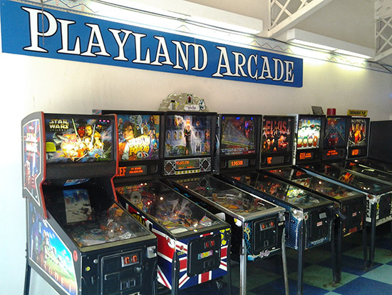 The pinballs at Playland are priced at 50c per game