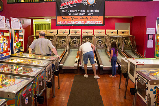 Eight skee ball games