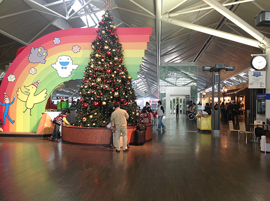 The airport at Christmas